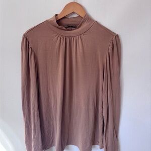 Tahari Long Sleeve mock neck top